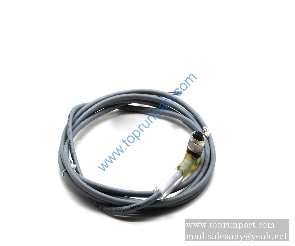 60033281 Connecting Cable V1-WV4A-A2-2M-PUR M12 Elbow Light