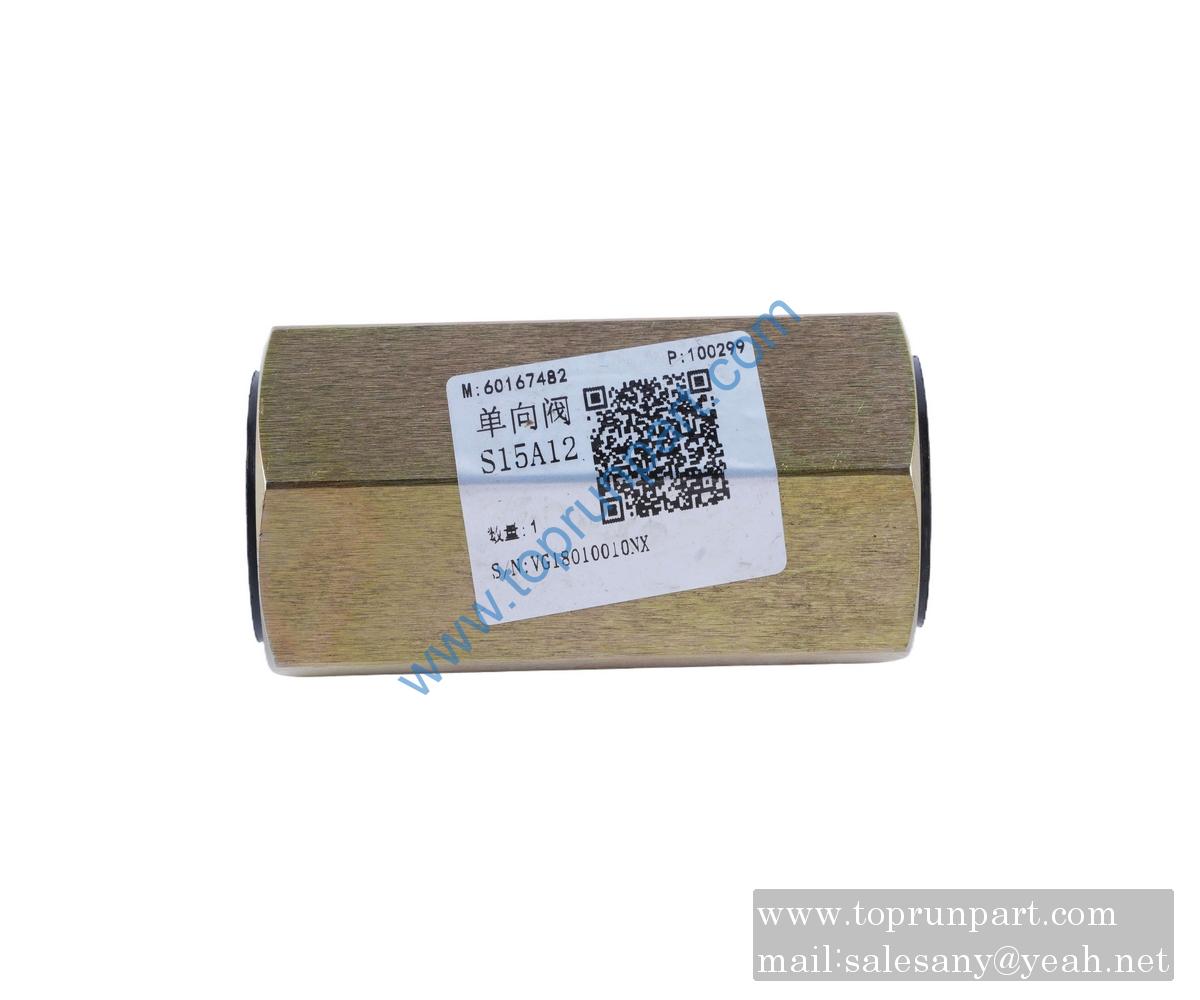 60167482 Check Valve S15A12 SANY parts