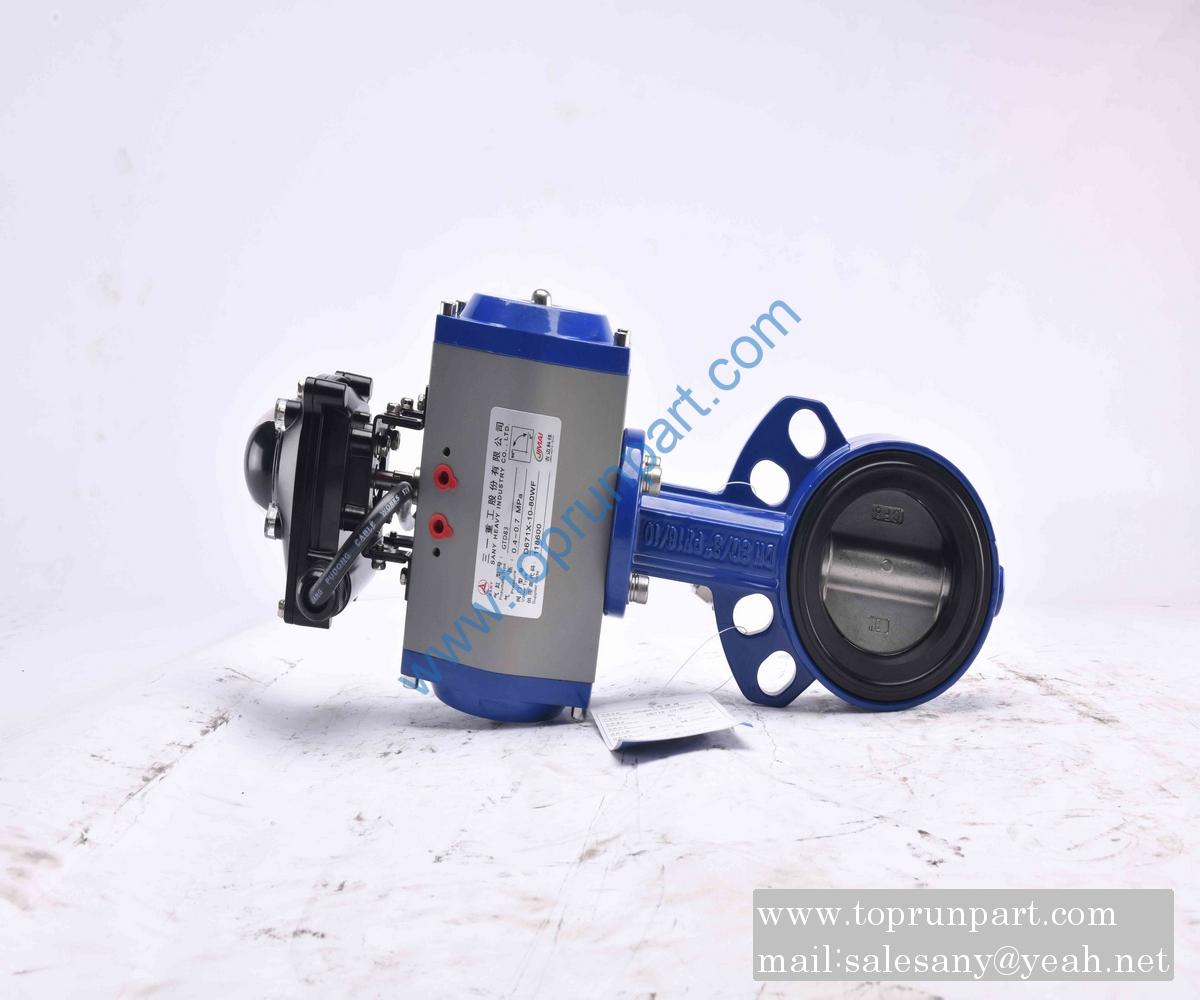 A220400000531 Pneumatic Butterfly Valve D671X-10-80WF SANY parts