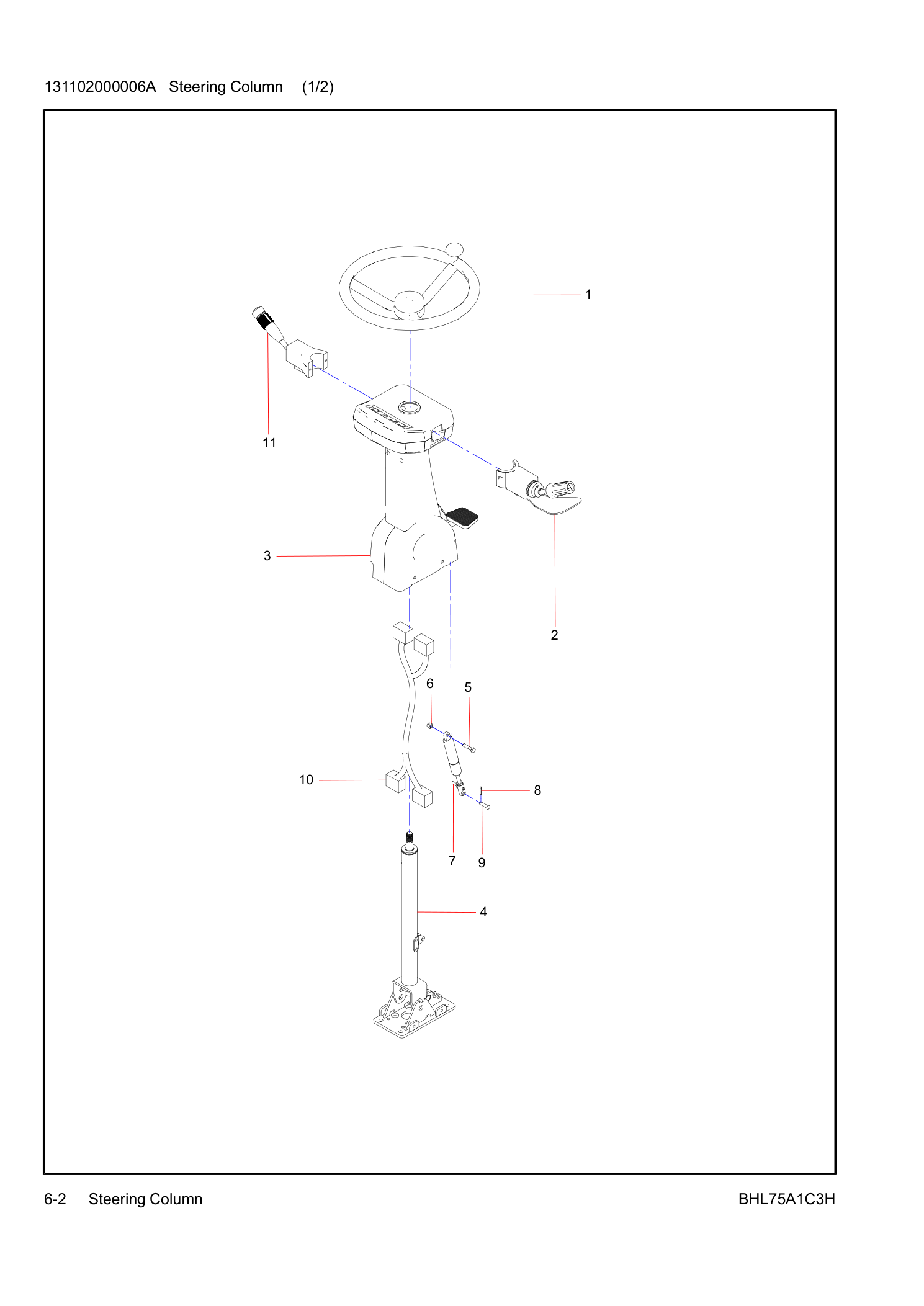 Steering Column Diagram