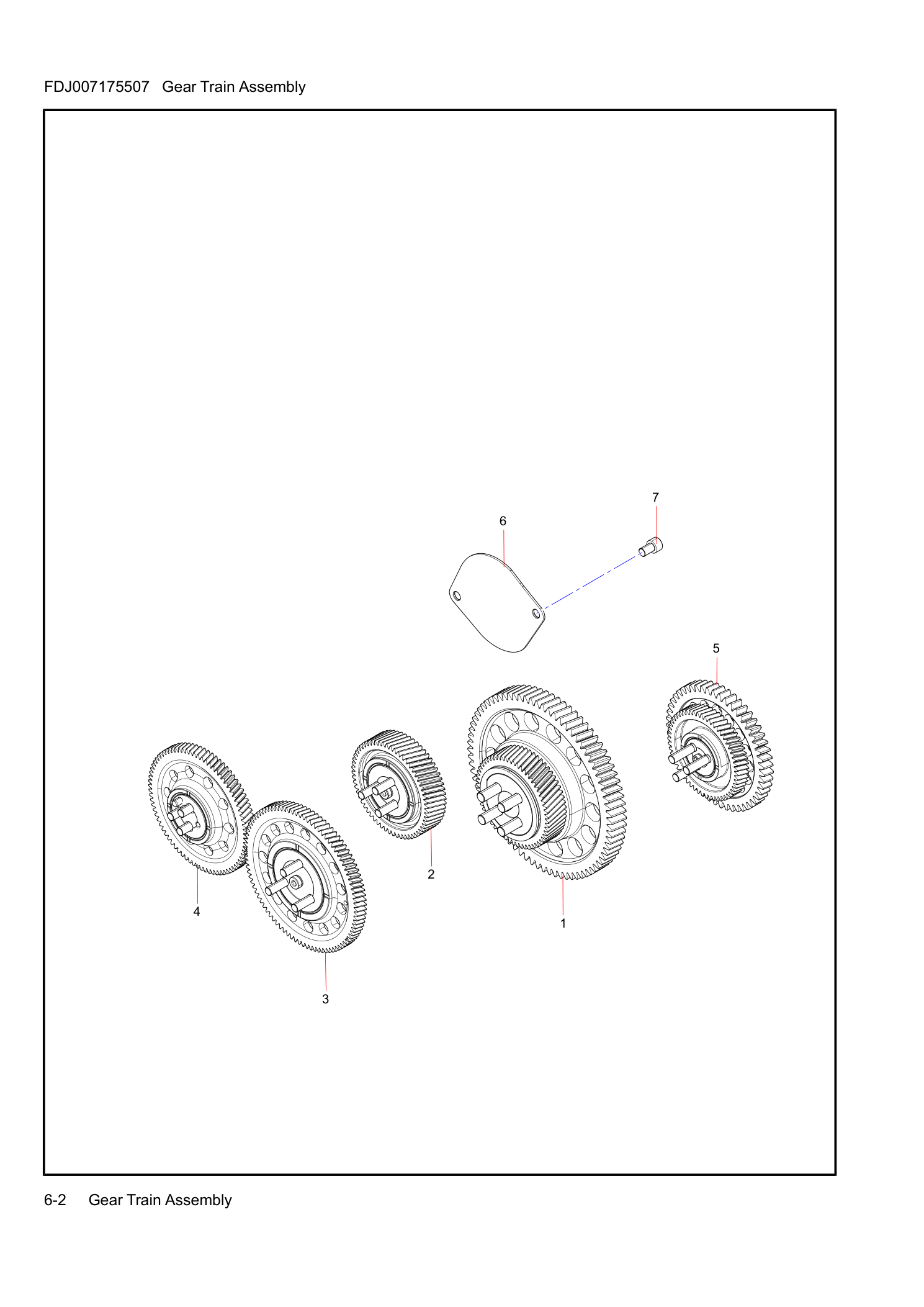 Gear Train Assembly Diagram