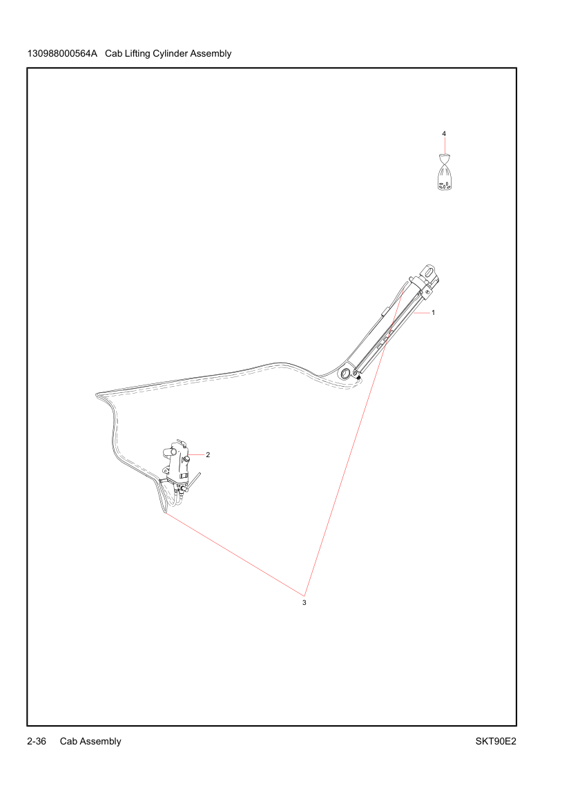 Cab Lifting Cylinder Assembly