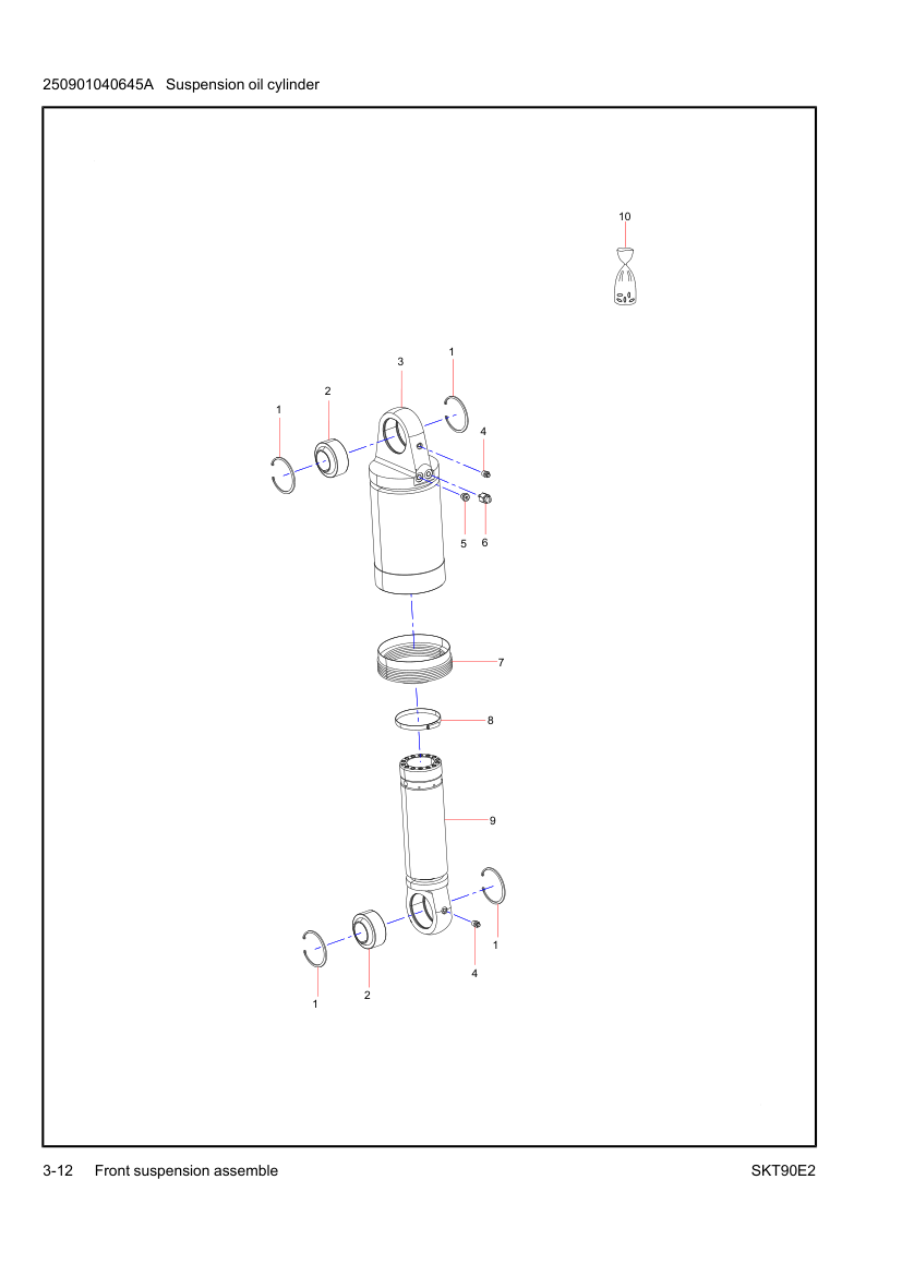 Suspension oil cylinder