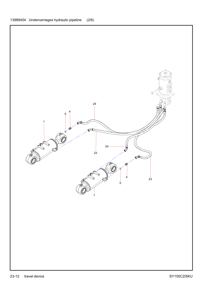 13989454 Undercarriages Hydraulic Pipeline