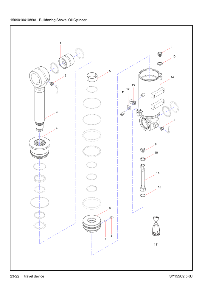 150901041089A Bulldozing Shovel Oil Cylinder
