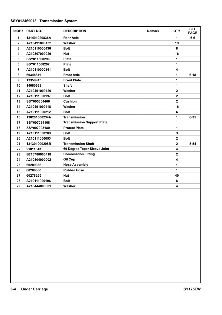 SSY012469018 Transmission System