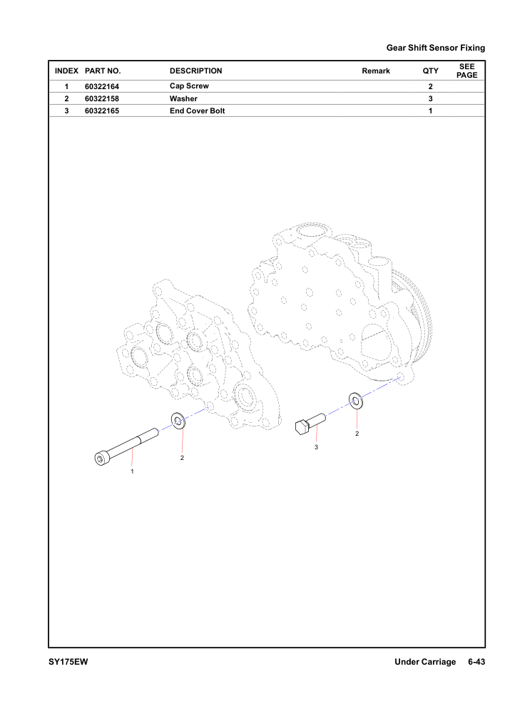 Gear Shift Sensor Fixing