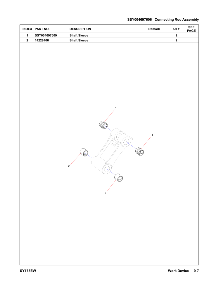 SSY004697606 Connecting Rod Assembly