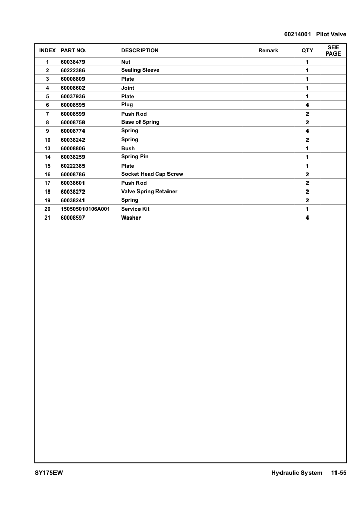 60214001 Pilot Valve