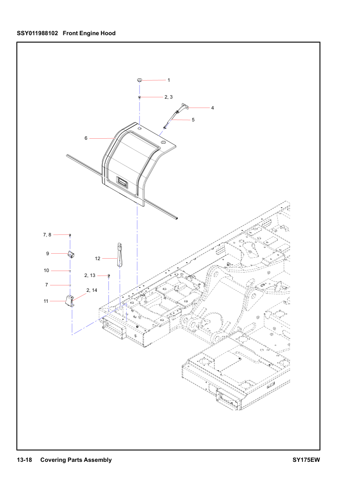 SSY011988102 Front Engine Hood
