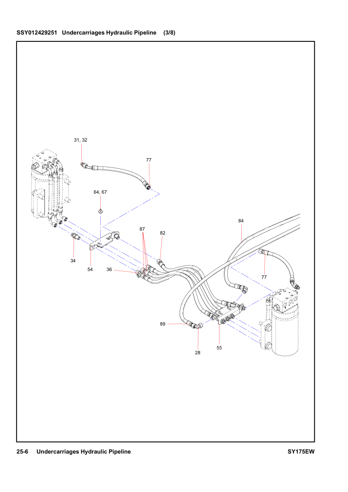 SSY012429251 Undercarriages Hydraulic Pipeline
