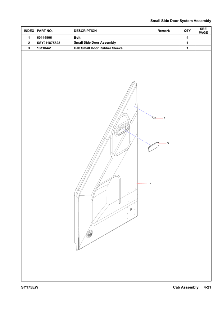 Small Side Door System Assembly