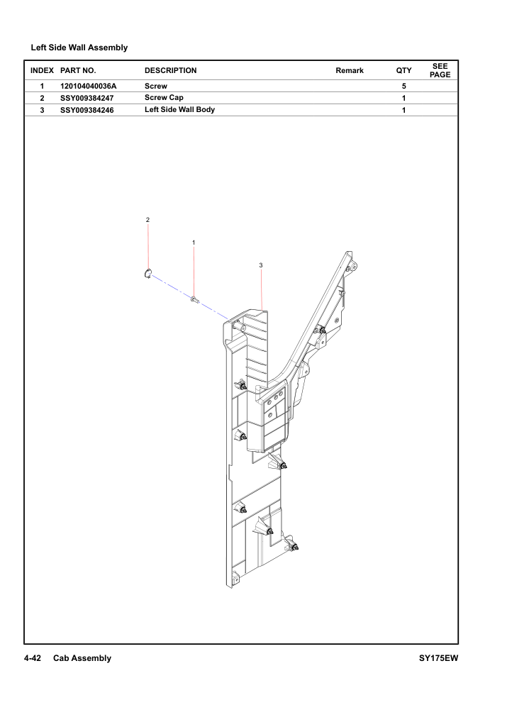 Left Side Wall Assembly